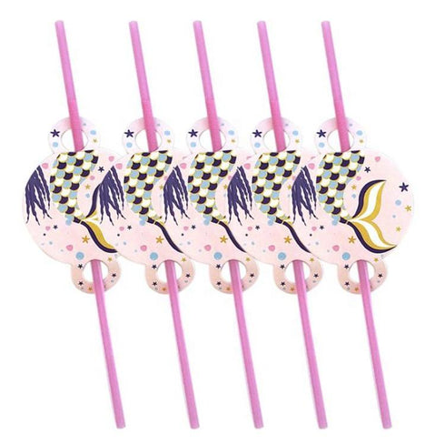 Mermaid Theme Birthday Party Tableware Package (#Type D)